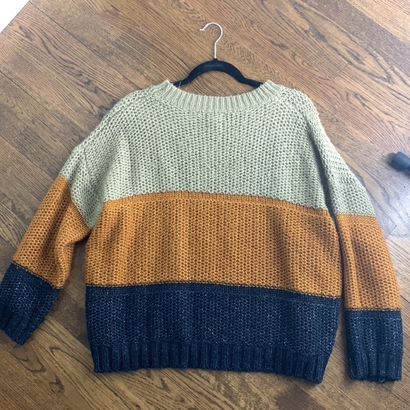 Tri-color chunky block sweater size M/L - Picture 4 of 4